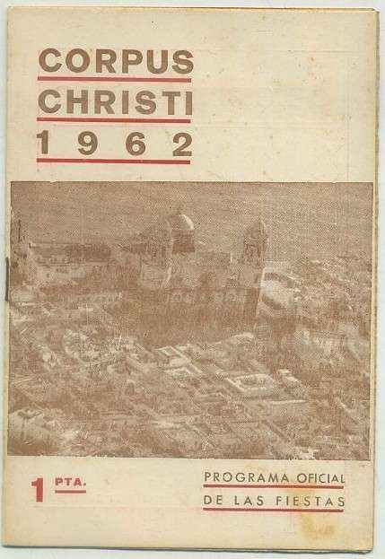 CADIZ 1962. CORPUS CHRISTI. PROGRAMA OFICIAL DE LAS FIESTAS