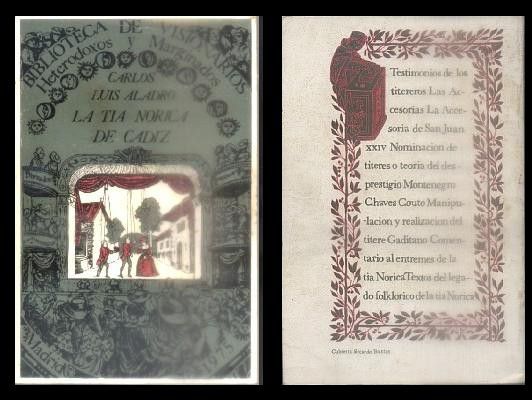 LA TIA NORICA DE CADIZ. BIBLIOTECA DE VISIONARIOS, HETERODOXOS Y MARGINADOS Nº 9.