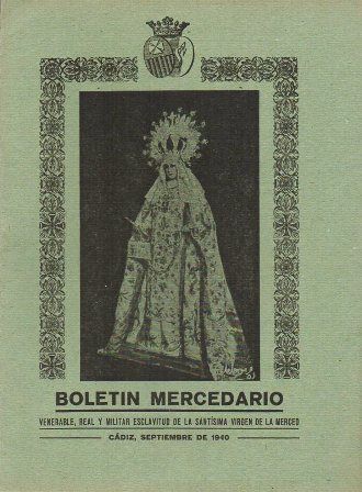 BOLETIN MERCEDARIO - CADIZ SEPTIEMBRE 1940. AÑO II Nº 9.