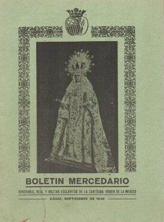 BOLETIN MERCEDARIO - CADIZ SEPTIEMBRE 1940. AÑO II Nº 9.