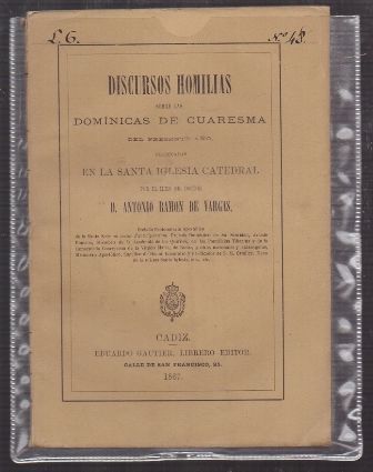 DISCURSOS HOMILIAS SOBRE LAS DOMINICAS DE CUARESMA STA. IGLESIA CATEDRAL.