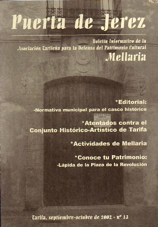 BOLETIN PUERTA DE JEREZ, TARIFA SEPTIEMBRE-OCTUBRE 2002 Nº 13