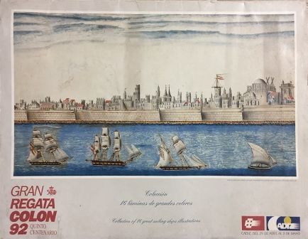 GRAN REGATA COLON 92 QUINTO CENTENARIO. CARPETA CON 16 LAMINAS A COLOR.