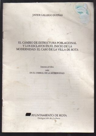 SEPARATA DEL LIBRO 1490 EN EL UMBRAL DE LA MODERNIDAD.