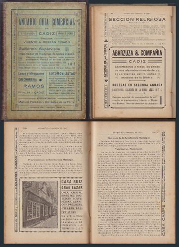 ANUARIO GUIA COMERCIAL DE CADIZ AÑO I  1935