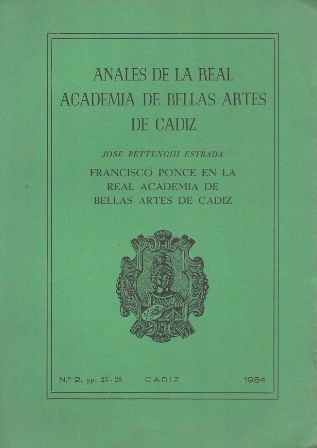 FRANCISCO PONCE EN LA REAL ACADEMIA DE BELLAS ARTES DE CADIZ (SEPARATA).