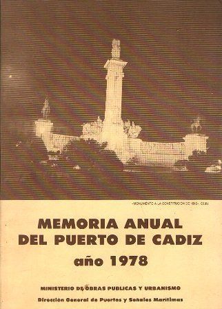 MEMORIA ANUAL DEL PUERTO DE CADIZ AÑO 1978