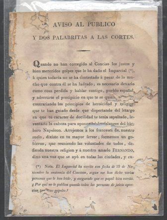 AVISO AL PUBLICO Y DOS PALABRITAS A LAS CORTES