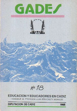 REVISTA GADES Nº 18 DIPUTACION DE CADIZ 1988