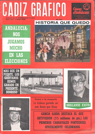 REVISTA CADIZ GRAFICO Nº 142 - 7 MAYO 1982 - CARNAVAL