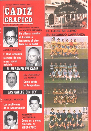 REVISTA CADIZ GRAFICO Nº 150 - SEPTIEMBRE 1983 - TROFEO CARRANZA