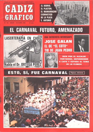 REVISTA CADIZ GRAFICO Nº 153 - MARZO-ABRIL 1984 - CARNAVAL