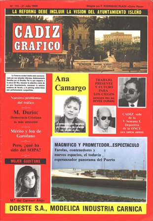 REVISTA CADIZ GRAFICO Nº 170 - 21 JULIO 1988