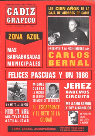 REVISTA CADIZ GRAFICO Nº 160 - 21 DICIEMBRE 1985