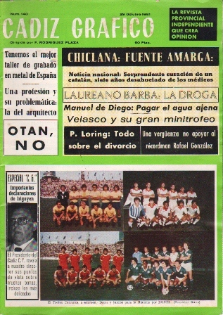 REVISTA CADIZ GRAFICO Nº 140 - 29 OCTUBRE DE 1981