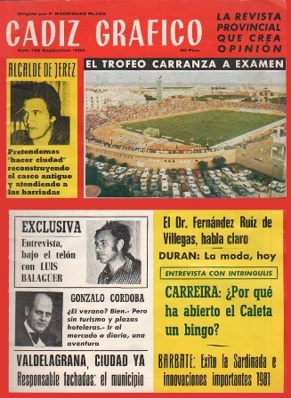 REVISTA CADIZ GRAFICO Nº 136 - SEPTIEMBRE DE 1980