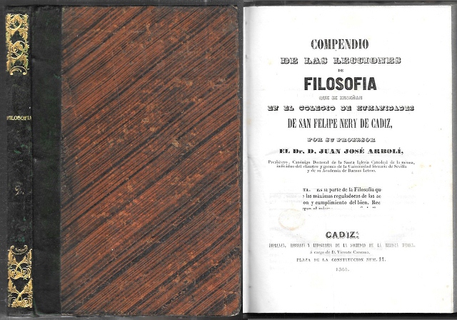 COMPENDIO DE LAS LECCIONES DE FILOSOFIA QUE ENSEÑAN EN EL COLEGIO DE S. FELIPE NERI DE CADIZ