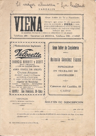 VANDALIA REVISTA MESUAL ILUSTRADA AÑO I - JULIO 1924 - Nº 4