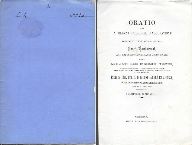 ORATIO INAUGURALIS DE UTILITATE LINGU AE GR AE AE COGNITIONIS AD SACRAS LITTERAS INTELLIGENDAS