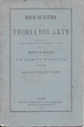 MANUAL DE ESTETICA Y TEORIA DEL ARTE INSTITUTO MUSICAL DANTA CECILIA DE CADIZ
