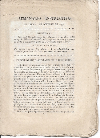 SEMANARIO INSTRUCTIVO DEL DIA 2 D EOCTUBRE DE 1830 NUMERO 40