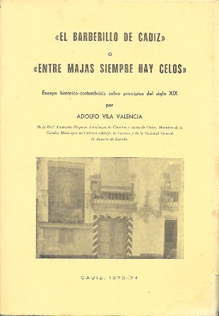 EL BARBERILLO DE CADIZ O ENTRE MAJAS SIEMPRE HAY CELOS