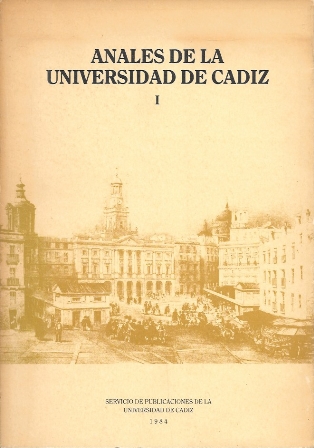 ANALES DE LA UNIVERSIDAD DE CADIZ I  (TOMO I)