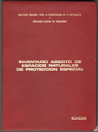 INVENTARIO ABIERTO DE ESPACIOS NATURALES DE PROTECCION ESPECIAL CADIZ