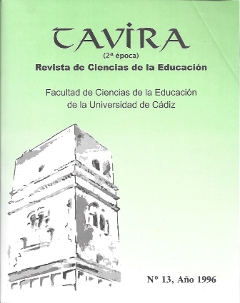 TAVIRA REVISTA 2ª EPOCA - REVISTA DE CIENCIAS DE LA EDUCACION Nº 13 AÑO 1996