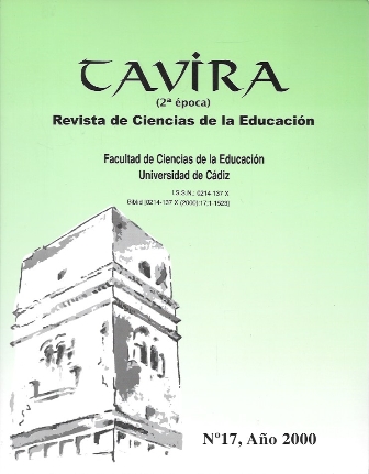 TAVIRA REVISTA 2ª EPOCA - REVISTA DE CIENCIAS DE LA EDUCACION Nº 17 AÑO 2000