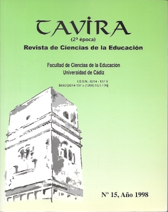 TAVIRA REVISTA 2ª EPOCA - REVISTA DE CIENCIAS DE LA EDUCACION Nº 15 AÑO 1998