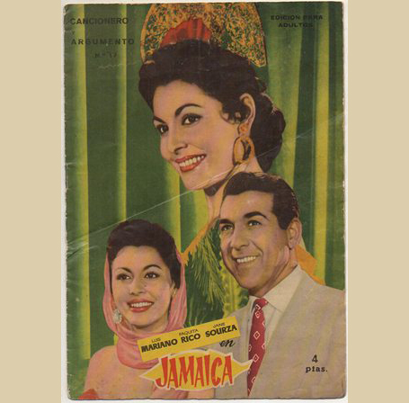 CANCIONERO DE LA PELICULA "JAMAICA". LUIS MARIANO Y PAQUITA RICO