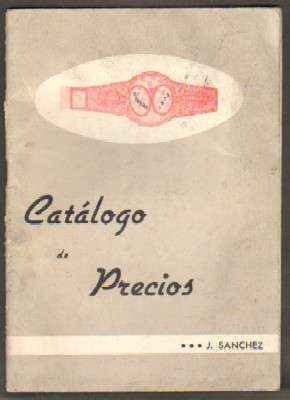 CATÁLOGO DE PRECIOS. J.SÁNCHEZ