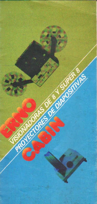 ERNO CABIN VISIONADORAS DE 8 Y SUPER 8. PROYECTORES DE DIAPOSITIVAS (CATALOGO)