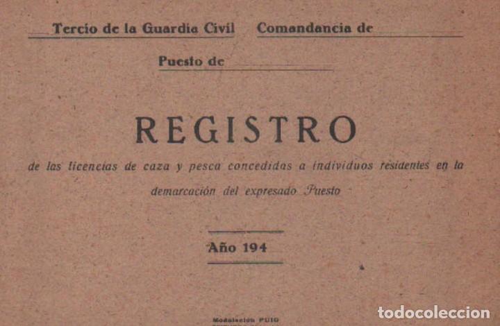 REGISTRO DE LAS LICENCIAS DE CAZA Y PESCA CONCEDIDAS A INDIVIDUOS RESIDENTES…