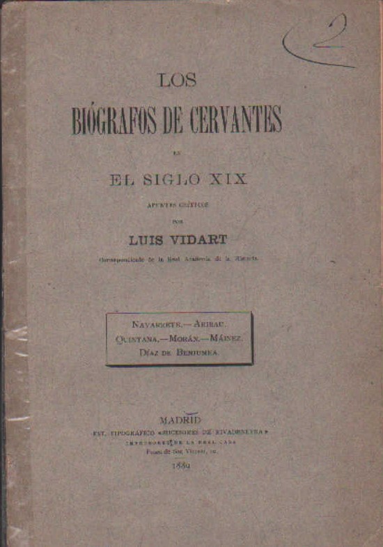 LOS BIOGRAFOS DE CERVANTES EN EL SIGLO