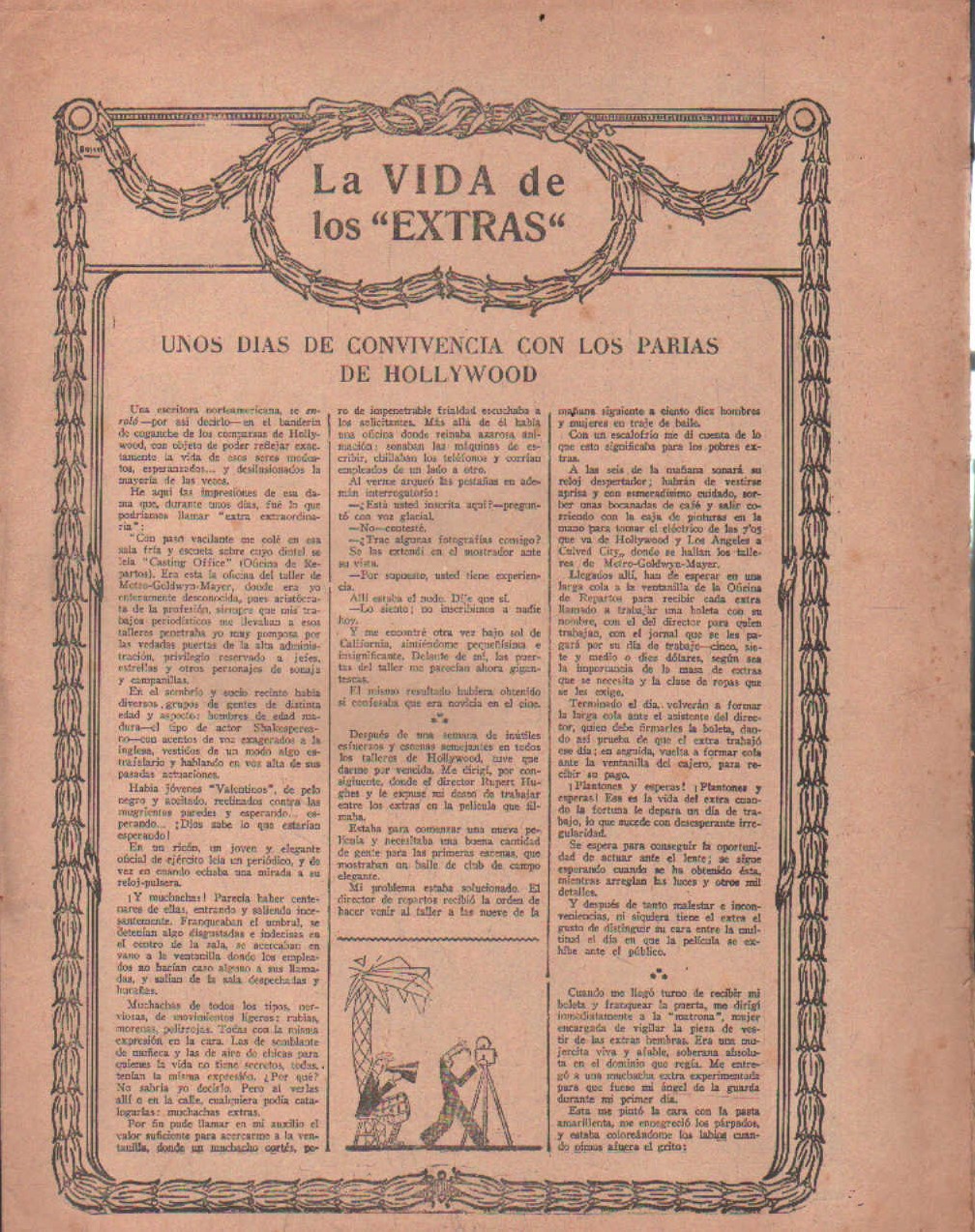 FASCÍCULO: LA VIDA DE LOS EXTRAS