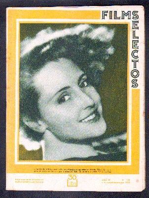 REVISTA FILMS SELECTOS. AÑO IV. Nº 152. 9 DE SEPIEMBRE DE 1933. (SUPLEMENTO ARTISTICO).