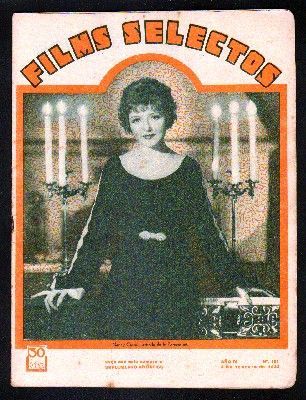 REVISTA FILMS SELECTOS. AÑO IV. Nº 121. 4 DE FEBRERO DE 1933. (SUPLEMENTO ARTISTICO).