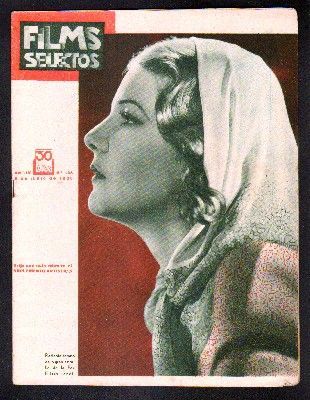 REVISTA FILMS SELECTOS. AÑO IV. Nº 138. 3 DE JUNIO DE 1933. (SUPLEMENTO ARTISTICO).