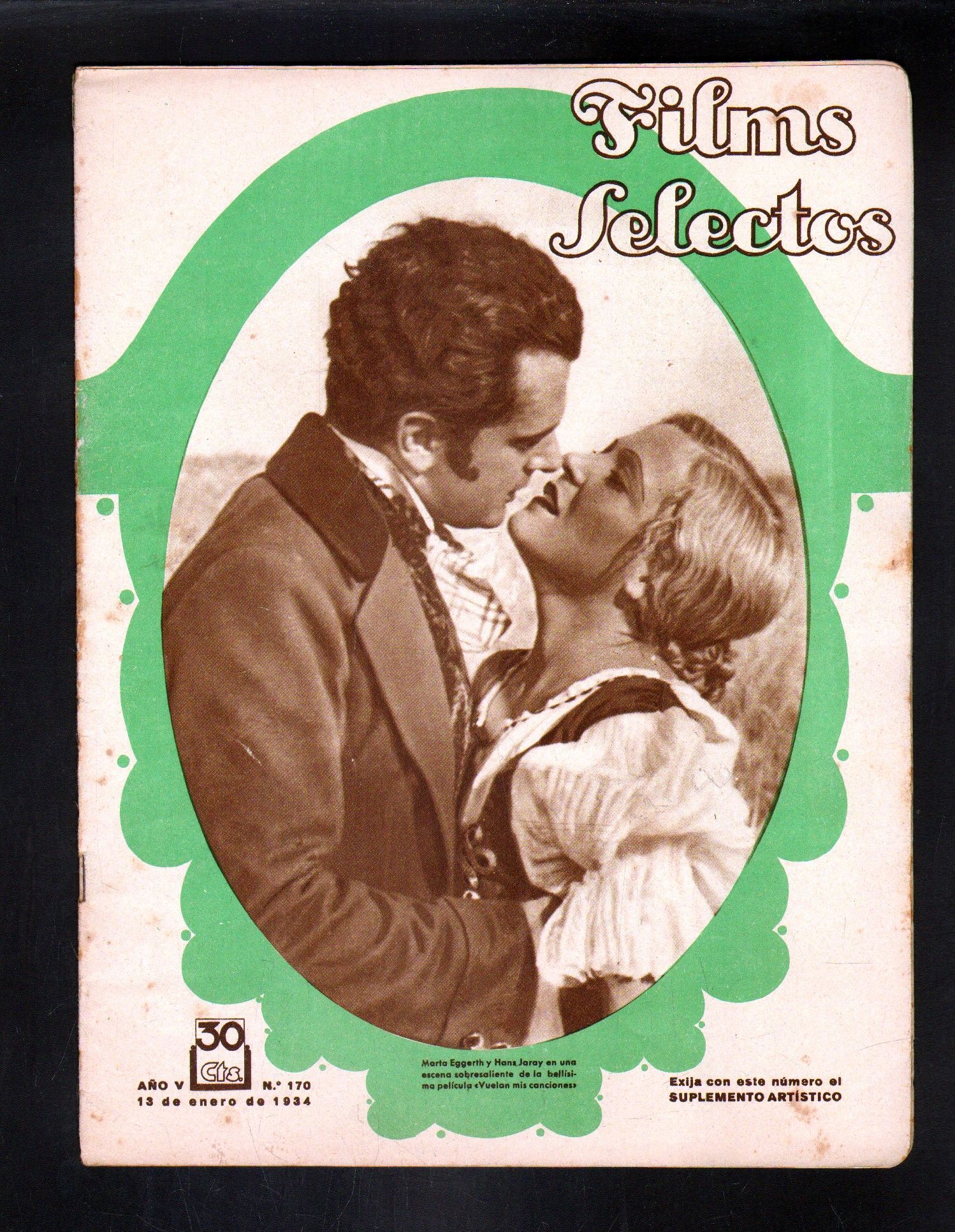 REVISTA FILMS SELECTOS. AÑO V. Nº 170. 13 DE ENERO DE 1934.