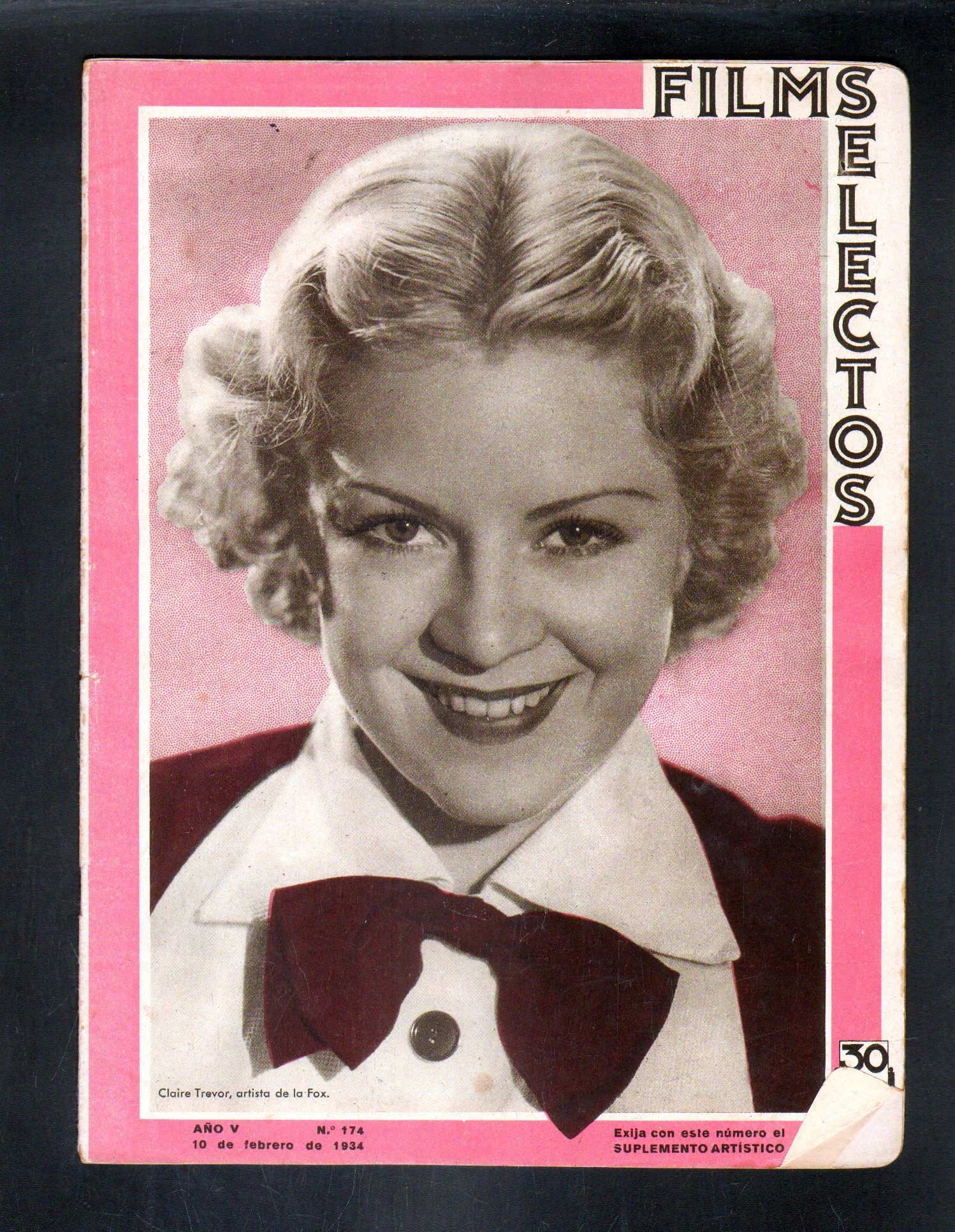 REVISTA FILMS SELECTOS. AÑO V. Nº 174. 10 DE FEBRERO DE 1934.