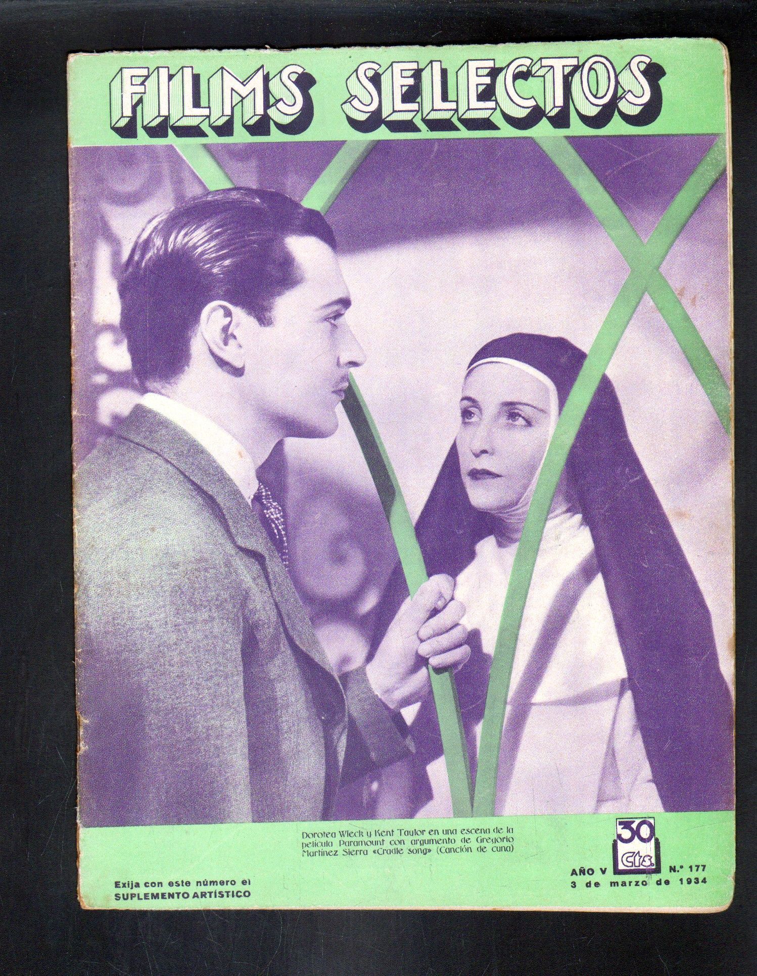 REVISTA FILMS SELECTOS. AÑO V. Nº 177. 3 DE MARZO DE 1934.