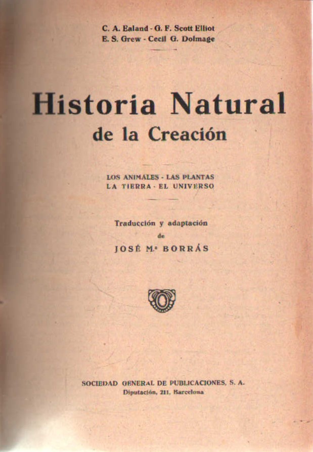 HISTORIA NATURAL DE LA CREACIÓN