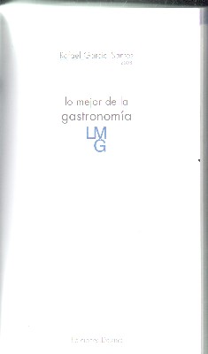 LO MEJOR DE LA GASTRONOMIA 2003