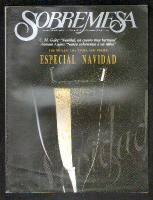 SOBREMESA  REVISTA DE VINOS Y GASTRONOMIA Nº 98. DICIEMBRE 1992. AÑO 9.