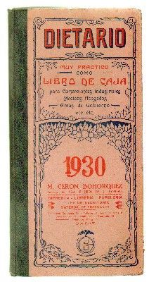 DIETARIO. 1930. USADO. LIBRO DE CAJA.