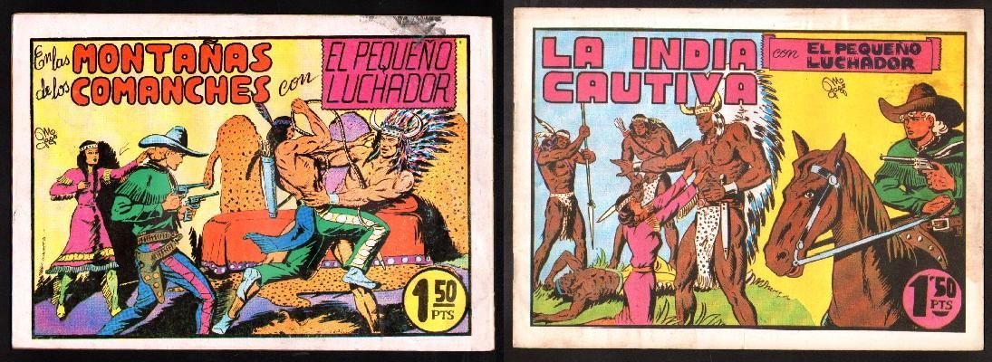 EN LAS MONTAÑAS DE LOS COMANCHES Y LA INDIA CAUTIVA CON EL PEQUEÑO LUCHADOR. Nº 9 Y 10.