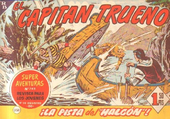 EL CAPITAN TRUENO. Nº 351. LA PISTA DEL HALCON.