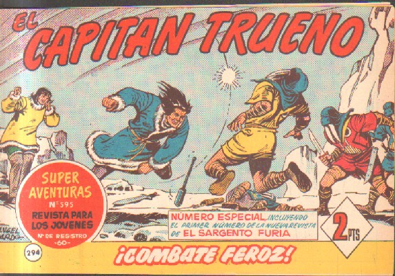 EL CAPITAN TRUENO. ¡COMBATE FEROZ!  Nº 294